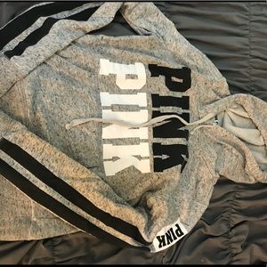 VS pink gray hoodie